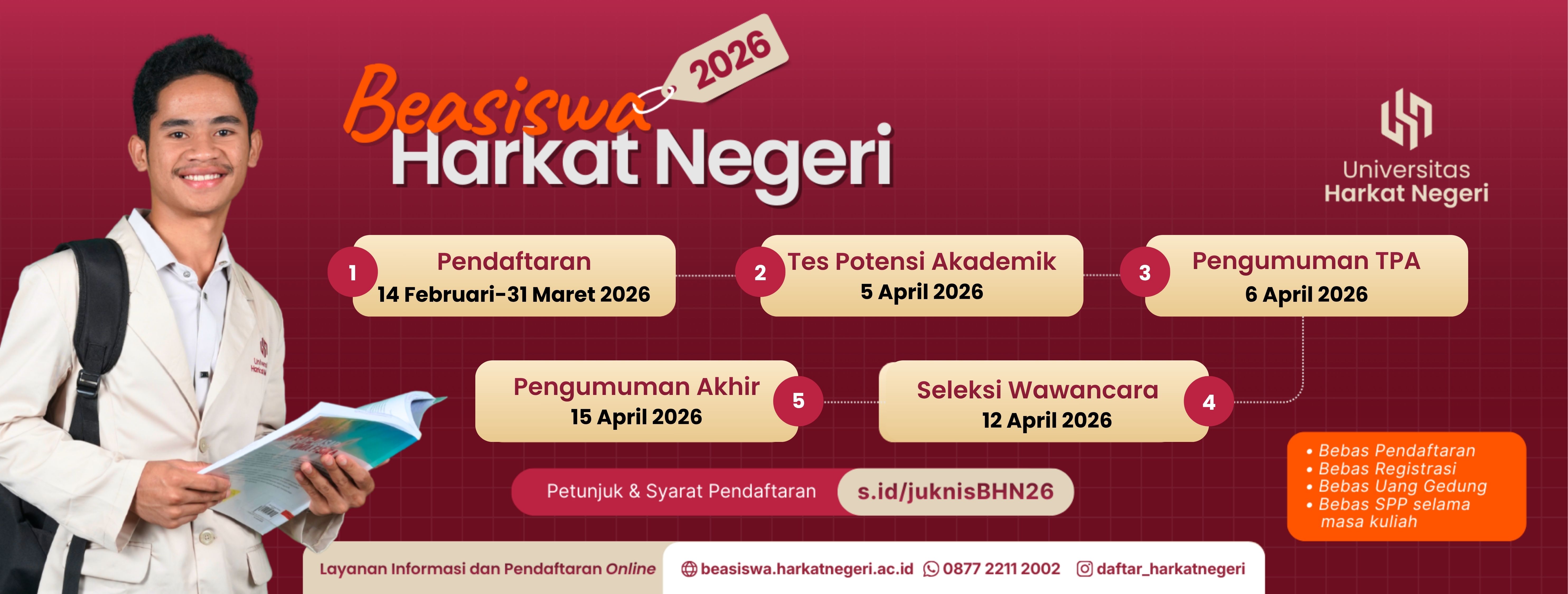 Slider Beasiswa Universitas Harkat Negeri