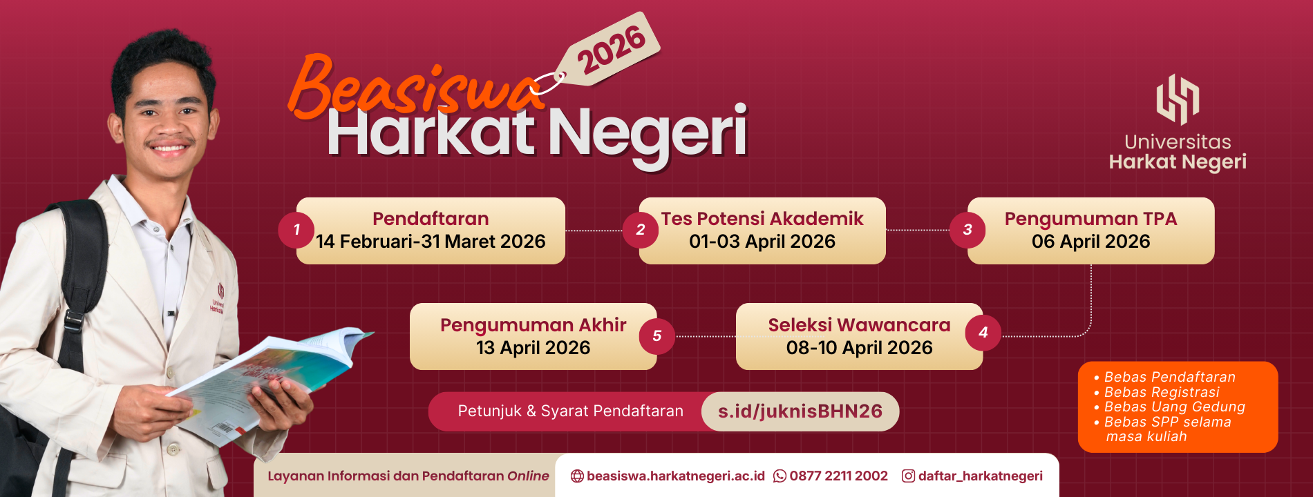 Slider Beasiswa Universitas Harkat Negeri